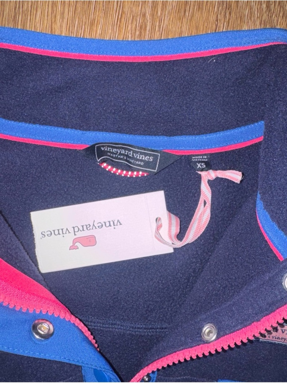 NWT Vineyard Vines Women’s XS Navy Zip-Up Fleece - Picture 2 of 4